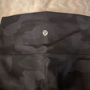 Lululemon Athletica Black Camo Leggings